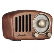 迷你木质蓝牙音箱收音机木制音响插卡外贸复古电子产品